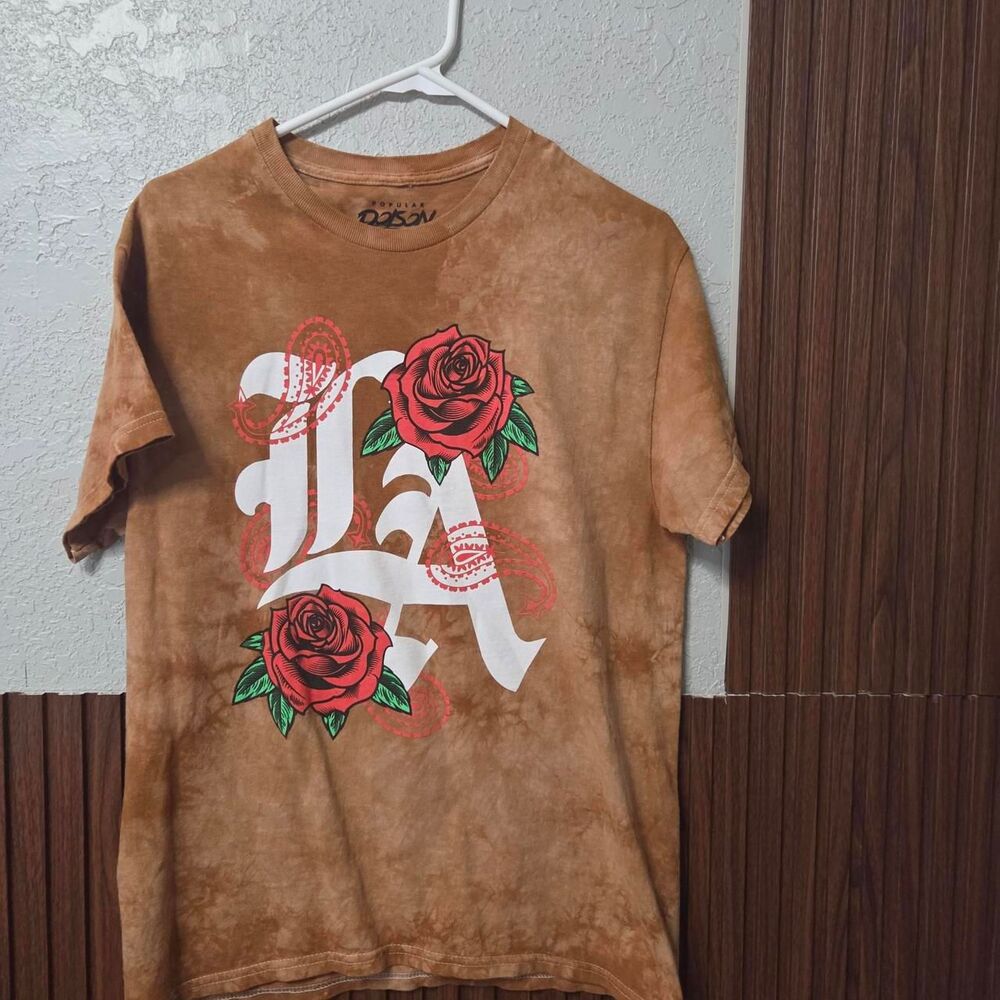 Notinlist Women's Brown and Orange T-shirt